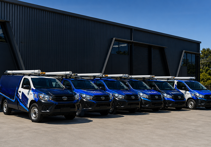 Fleet of Wetherill Park Blocked Drains plumbing vans